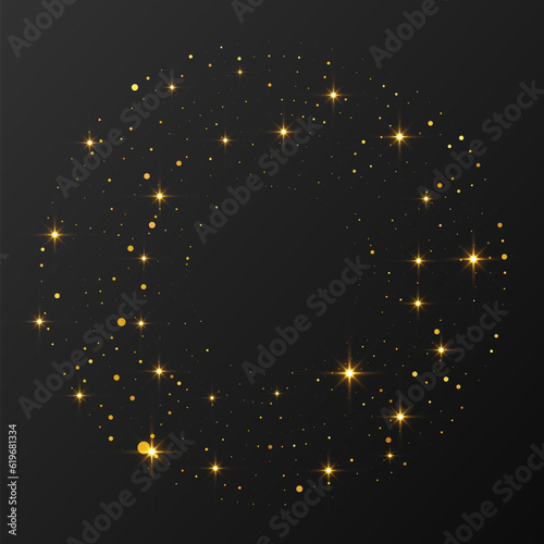 Abstract gold glowing halftone dotted background