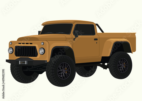 Offroad Car 4x4 Automotive Vehicle Vector Illustration