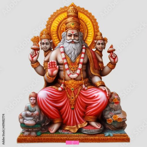Hindu god Brahma. Generative AI