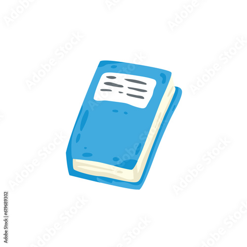 Notebook school stationery cartoon vector illustration