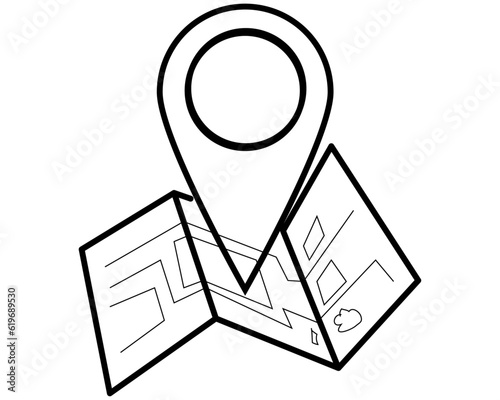 Place and map ,business concepts for the construction sector that feature flat designs and line art icons.