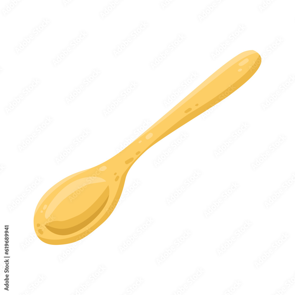 Spoon kitchenware cartoon vector illustration