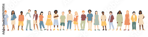 Fotografia Children of different ethnicities stand side by side together