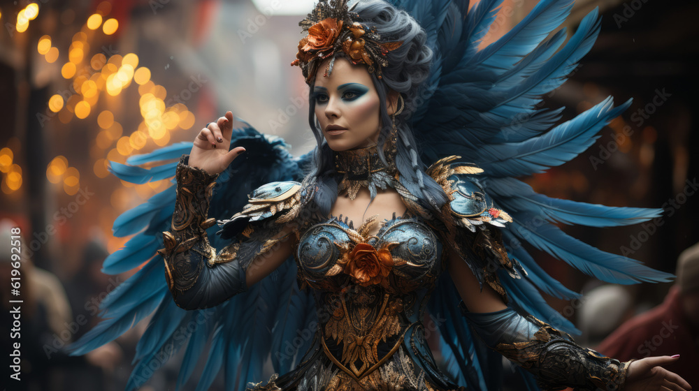 portrait of a woman in the night, dancer performing in the ice dress, generative ai portrait of a woman in the night, dancer performing in the ice dress, generative ai