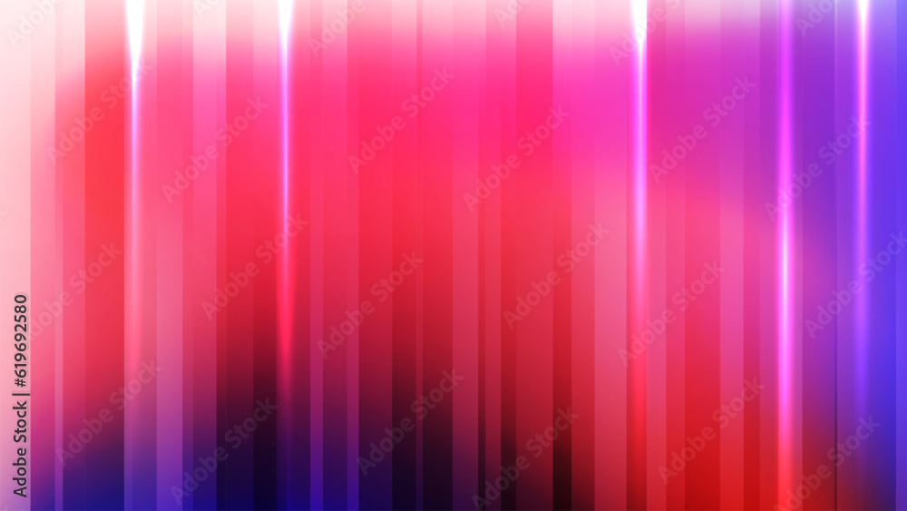 Abstract blurred background with vertical dynamic lines. Vibrant color gradient banner for creative graphic design. Vector illustration.
