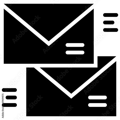 letter post sending receive mail envelope message icon solid glyph