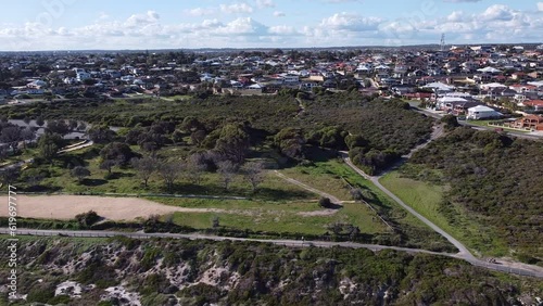 Dolly Left Shot Of Old Quinns Rocks Caravan Park Site Perth And Nature Reserve With Surrounding Suburbs photo