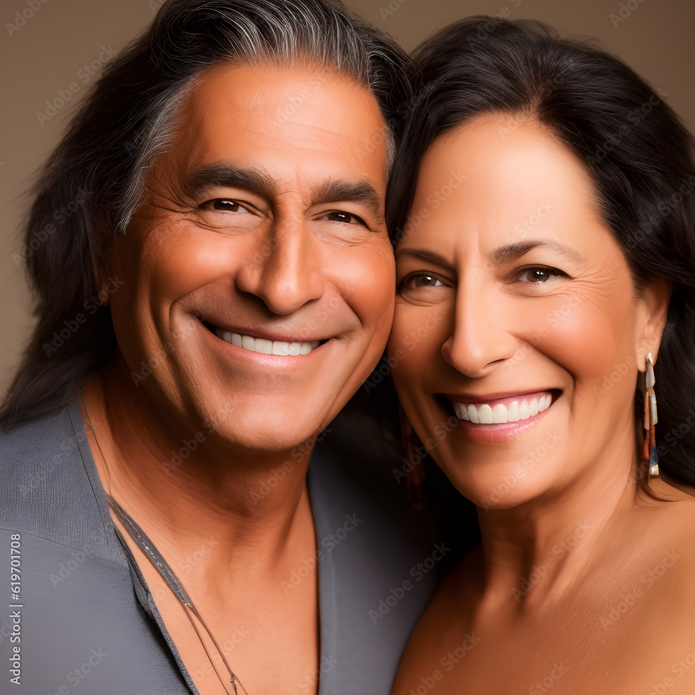 Image of a happy native Indian couple. (AI-generated fictional illustration)
Image of a happy native Indian couple. (AI-generated fictional illustration)
