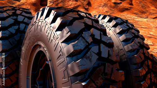 Tires for SUVs and crossover vehicles that can handle rough terrain. Generative AI