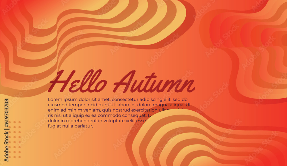 Abstract liquid autumn background. Colorful geometric shapes with fall colors. Orange and red leaves in a modern fluid shape. Ideal autumn backdrop or web banner. Abstract liquid autumn background. Colorful geometric shapes with fall colors. Orange and red leaves in a modern fluid shape. Ideal autumn backdrop or web banner.