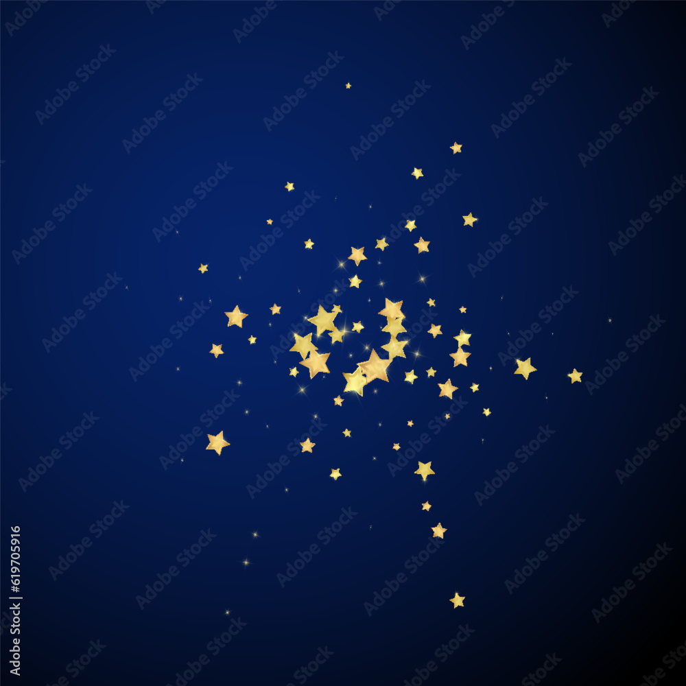 Magic stars vector overlay.  Gold stars scattered