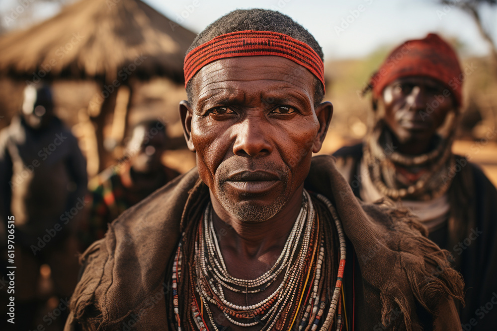 the daily life and traditions of local tribes living near safari reserves, offering glimpses into their customs, rituals, and harmonious relationship with nature. Generative AI