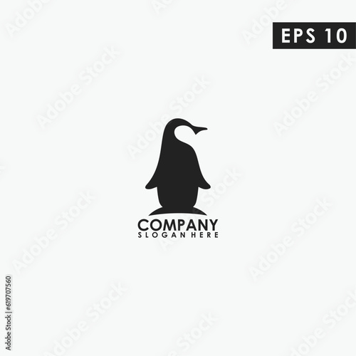 Penguin Logo Design. Penguin Logo Template. Modern Design. Flat Logo. Vector Illustration