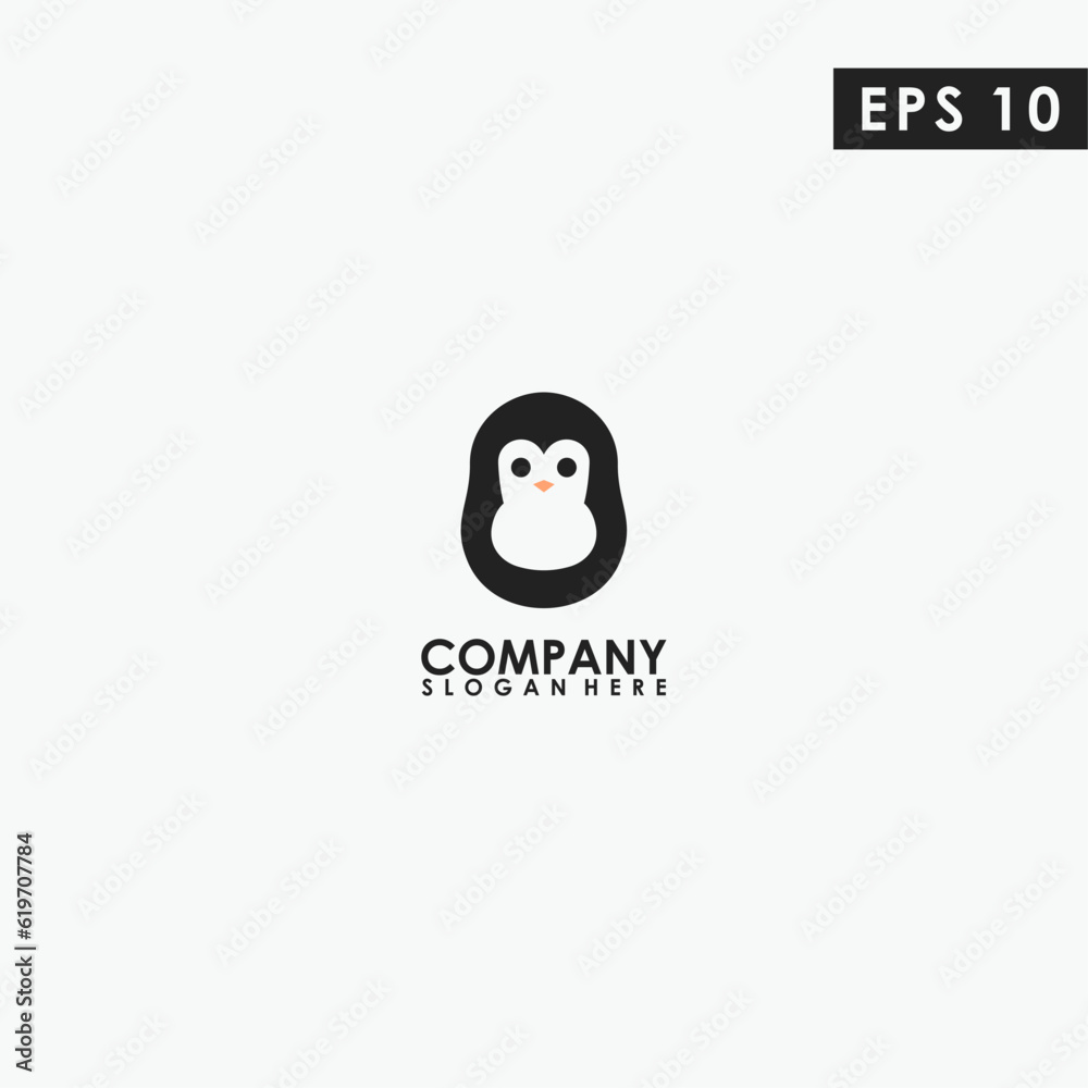 Penguin Logo Design. Penguin Logo Template. Modern Design. Flat Logo. Vector Illustration Penguin Logo Design. Penguin Logo Template. Modern Design. Flat Logo. Vector Illustration