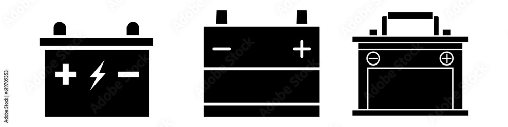 Car battery icon vector set. accumulator illustration sign collection. charge symbol or logo. Car battery icon vector set. accumulator illustration sign collection. charge symbol or logo.