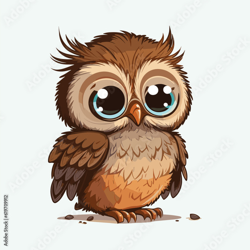 vector cute owl cartoon style