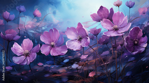 Blue Violet Color and Flower, HD, Background Wallpaper, Desktop Wallpaper