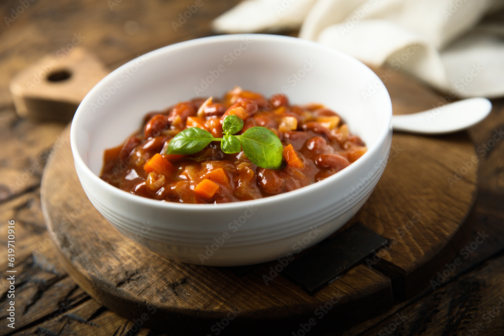 Healthy red bean ragout with vegetables Healthy red bean ragout with vegetables