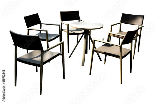 chairs and table isolated