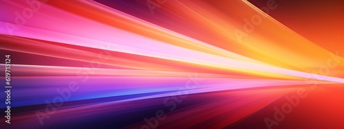 Abstract speed glowing light bold colors background banner illustration - Speedy motion blur creating flashy pattern of straight lines for web banner and wallpaper design (Generative Ai)