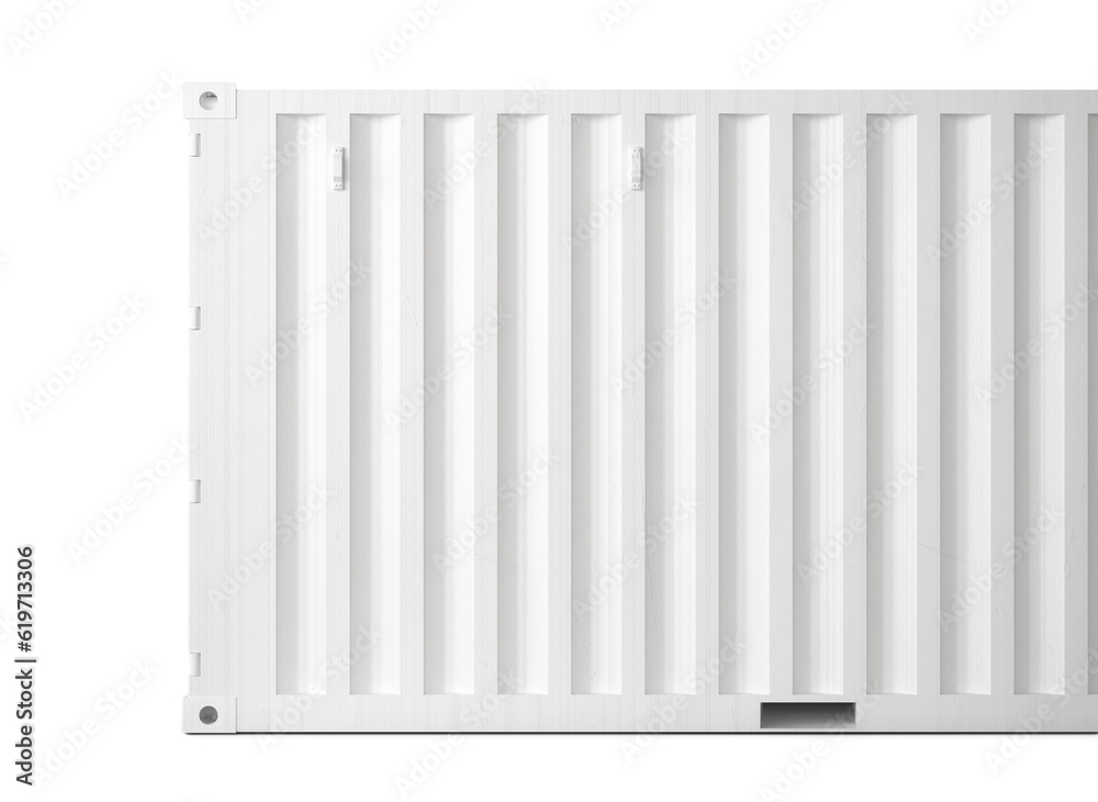 3d rendering of white container cargo on white background 3d rendering of white container cargo on white background