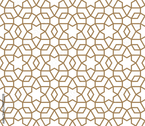 Seamless geometric pattern with Arabian style