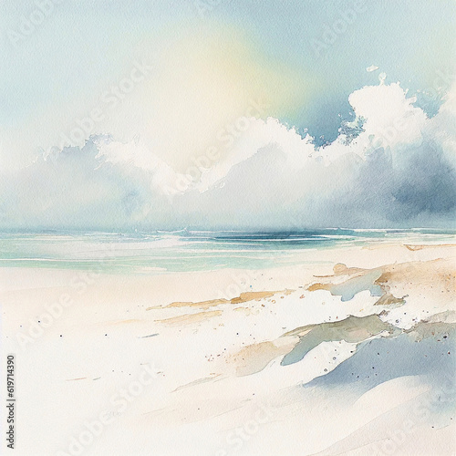 watercolor beach background