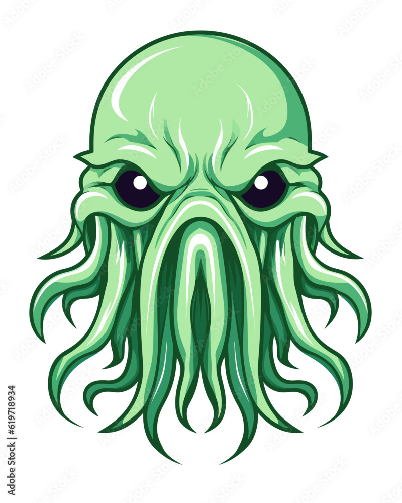 Obraz premium Cthulhu Monster Head