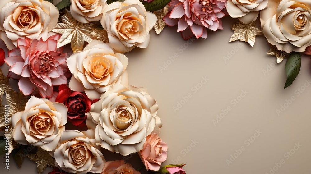 Roses background copyspace concept