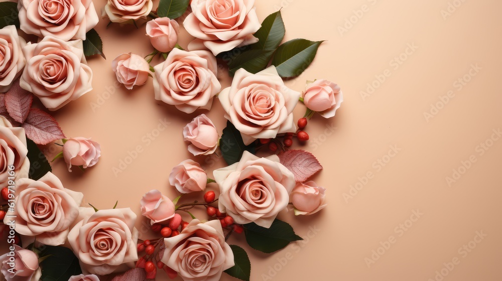 Roses background copyspace concept