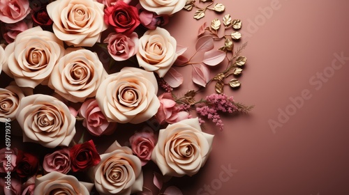 Roses background copyspace concept