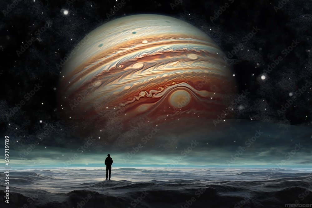 Looking from Fantasy Alien World at the sky from planet Generative AI Looking from Fantasy Alien World at the sky from planet Generative AI