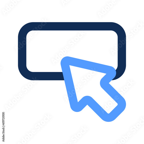 call to action outline color icon