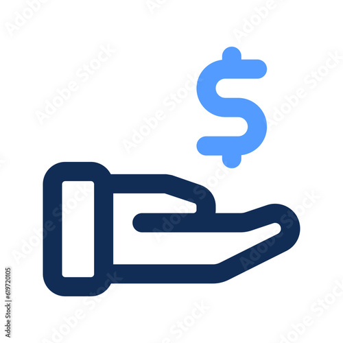 commission outline color icon