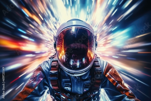 Astronaut exploring deep space © alesta