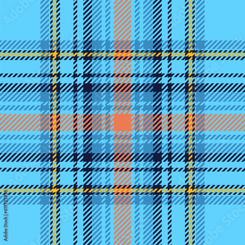 Plaid check pattern. Seamless fabric texture. Tartan textile print.