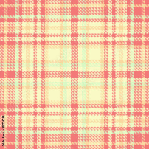 Fabric seamless pattern of tartan check textile with a plaid vector texture background.