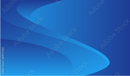 Modern blue gradient abstract vector long wide banner background