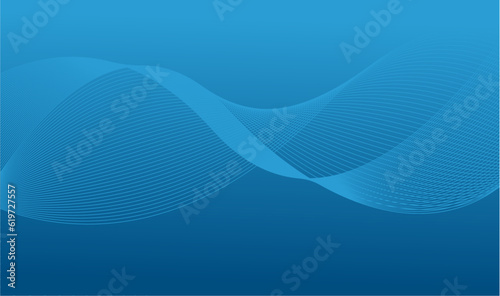 Abstract blue wave background, Blue banner