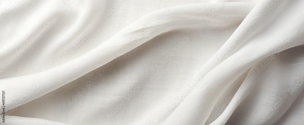 White gray satin texture that is white silver fabric silk panorama background with beautiful soft blur pattern natural.. generative ai