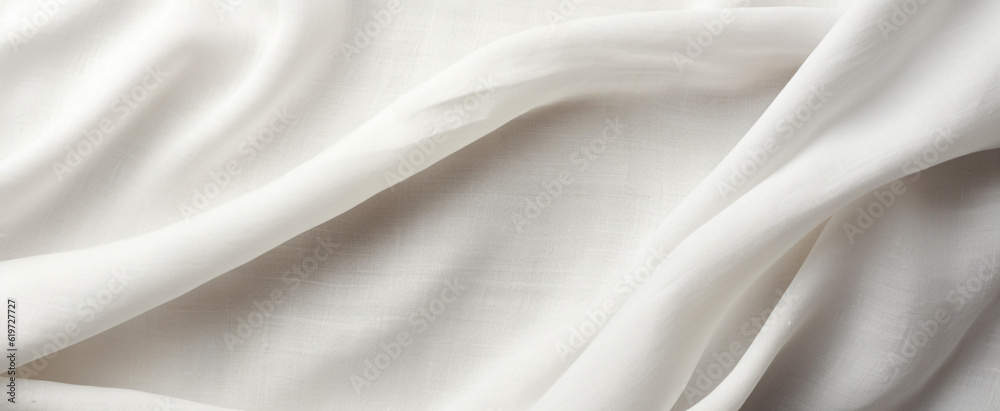Fototapeta premium White gray satin texture that is white silver fabric silk panorama background with beautiful soft blur pattern natural.. generative ai
