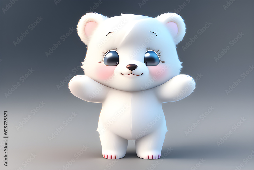 Cute image of a 3d teddy bear. (AI-generated fictional illustration)
Cute image of a 3d teddy bear. (AI-generated fictional illustration)