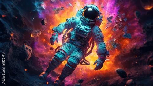 Astronaut exploring outer space concept © Interstellar