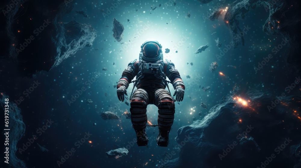 Astronaut in deep space Astronaut in deep space