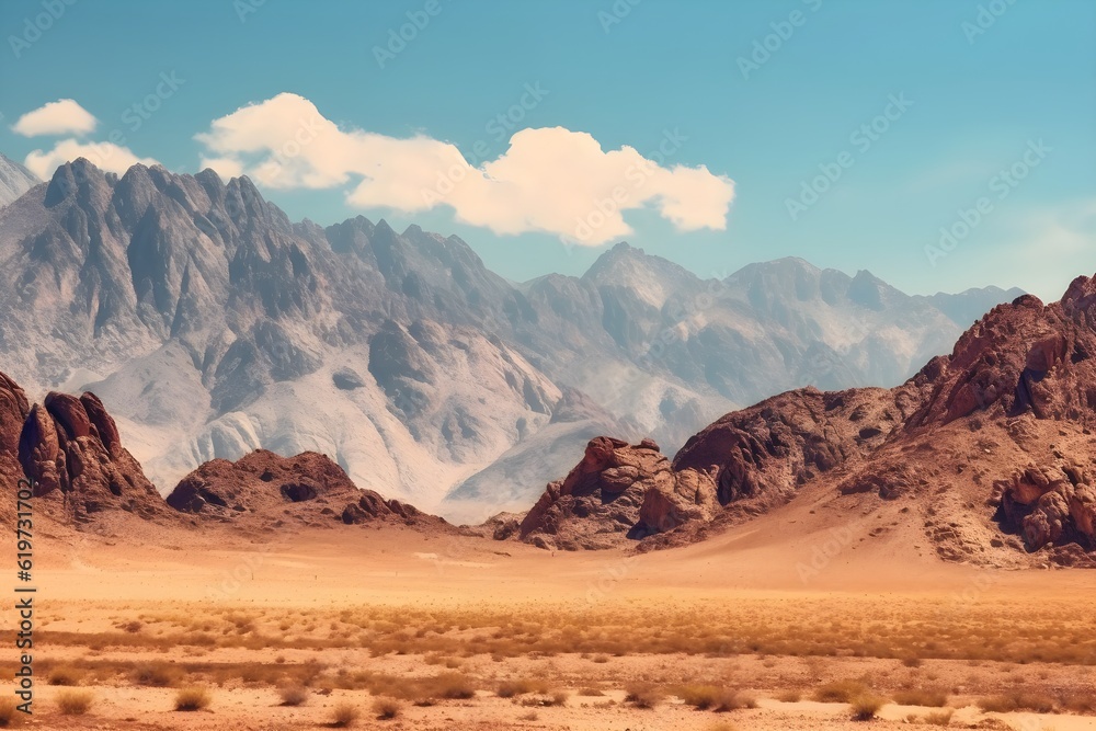 rocky mountain in the desert