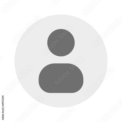 Vector flat illustration in grayscale. Avatar, user profile, person icon, gender neutral silhouette, profile picture. Suitable for social media profiles, icons, screensavers and as a template.