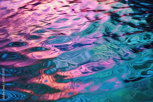 Water background that captivates the eye with its unique shapes, colors, and textures. Generative AI