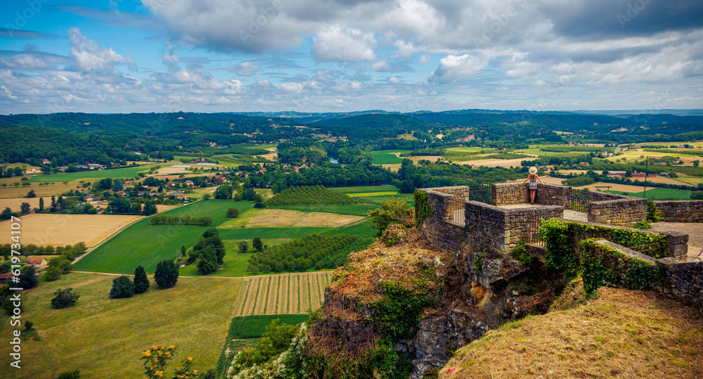 Panoramic view of landscape Dordogne in France