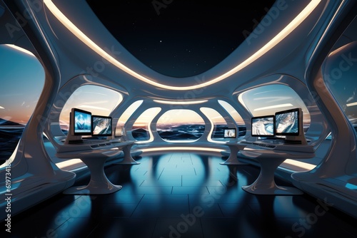 Fototapeta Naklejka Na Ścianę i Meble -  Futuristic interior design