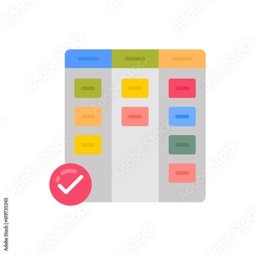 Kanban icon in vector. Illustration